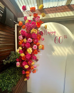 Silk Hot Pink Floral Spray Photo - 3