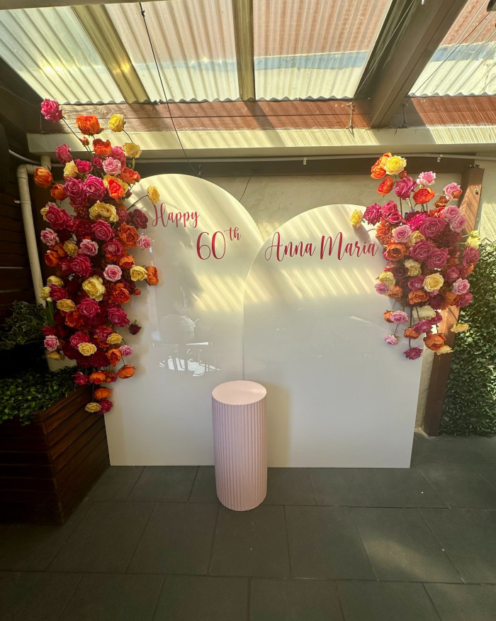 Silk Hot Pink Floral Spray Photo - 4