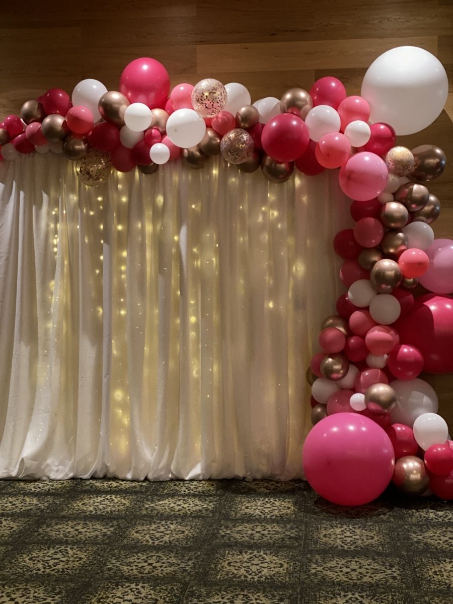 Fairy Light Backdrop, Balloon Garland, Birthday Decoration