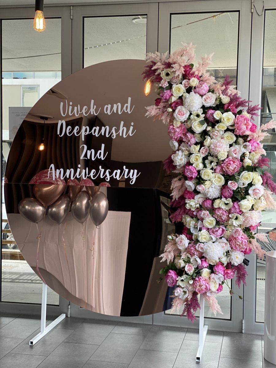 Rose Gold Disc Backdrop, Personalised