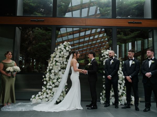 Deconstructed Floral Arches - White Photo