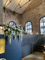 Large Silk White Floral & Foliage Arrangement Photo - 3