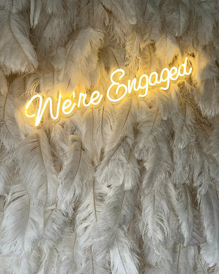We're Engaged Neon Sign Photo - 1