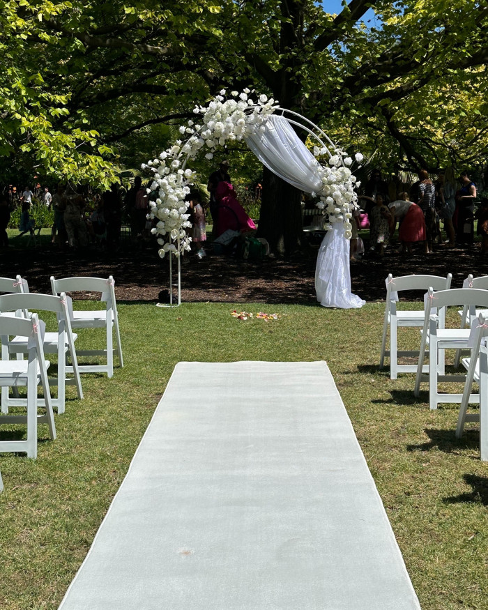 White Open Metal Arch Photo - 2